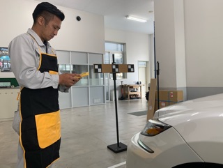 ターゲットの設置位置調整