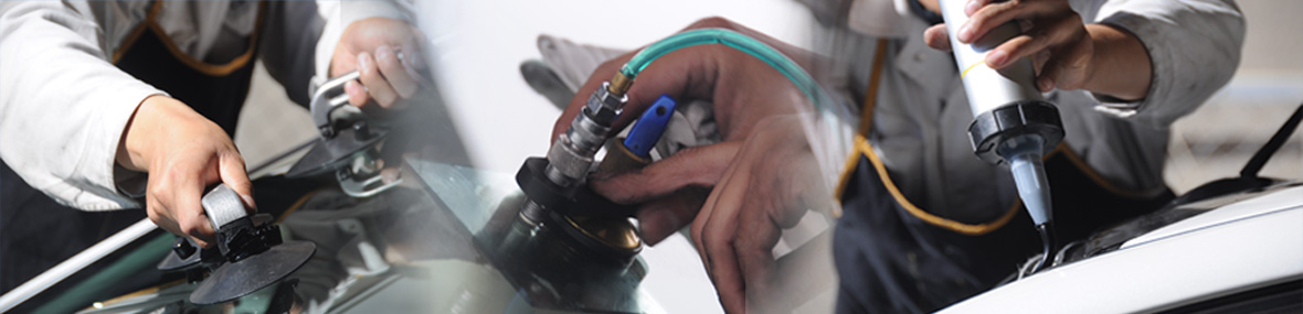 ガラスリペア作業における様々なシーン